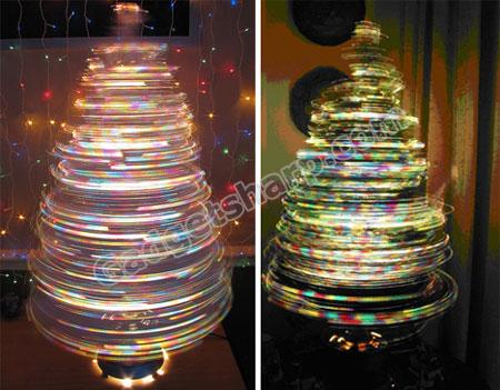 Spinning Fiber Optic Tree