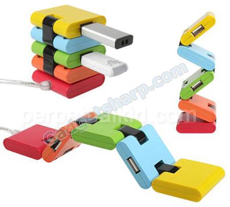 Flexy rainbow USB hub