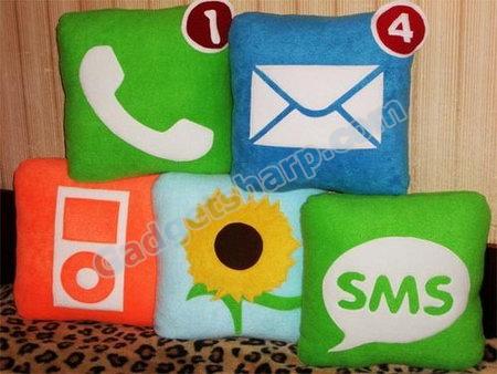 Colorful iPhone icon Pillows