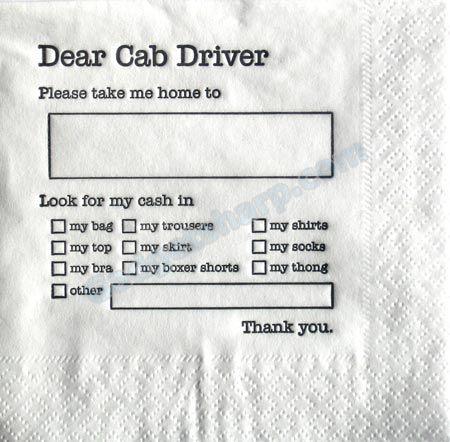 Cabbie Napkins