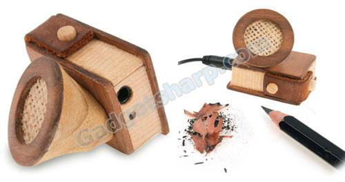 Wooden iPod Mini Speaker with Integral Pencil Sharpener