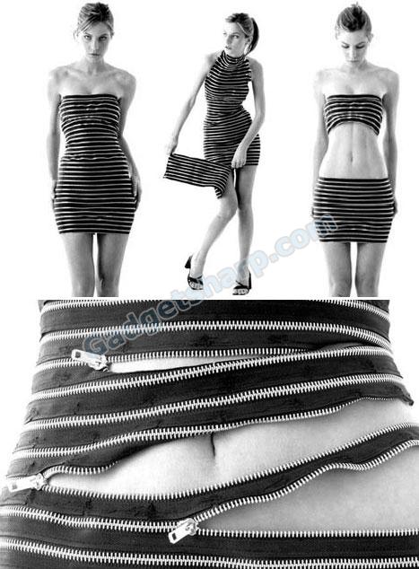 The zipper dress design by Sebastian errazuriz.