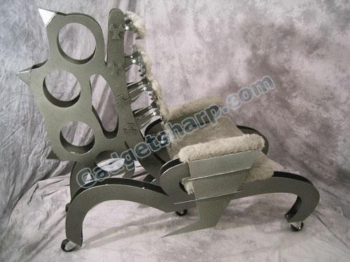 Painted Brass Knuckle Metal Art Chair