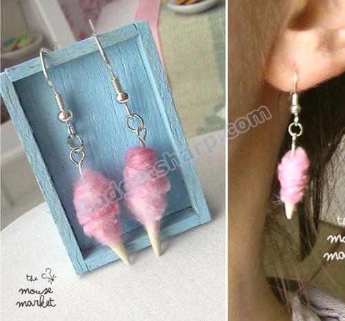 Pink Cotton Candy Earrings