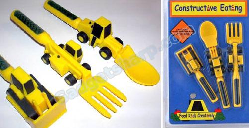 Constructive Eating 3 Piece Kids Utensil Set