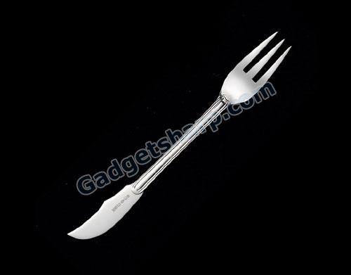 A silver oyster fork