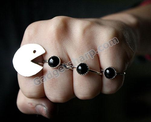 Pacman Ring Set for game lover