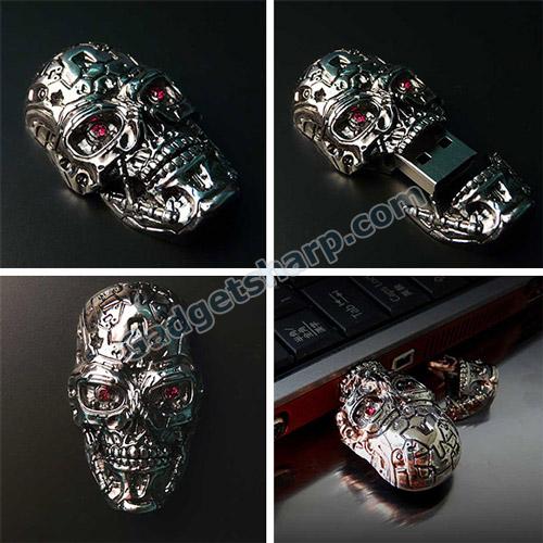 The Awesome Terminator USB Skull