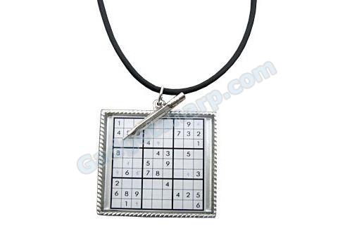 Sudoku Puzzle Pendant Necklace