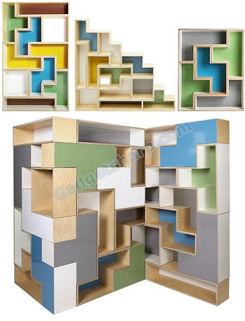 Modular Tetris Shelves