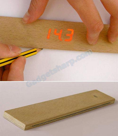 wooden electronic ruler