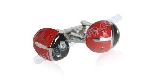 Lady Bug Silver Cufflinks