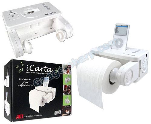 iCarta iPod Stereo Dock and Bath Tissue Holder