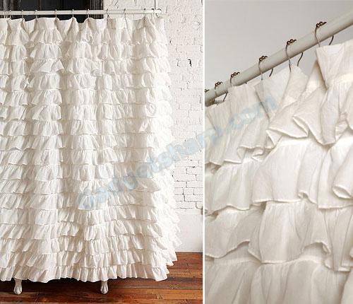 Waterfall Ruffle Shower Curtain