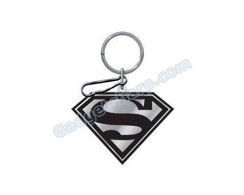 Black And Silver Superman Enamel Key Chain Key Chain