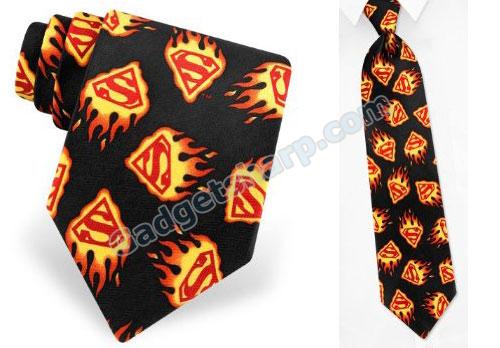 Superman Flame Logo Tie