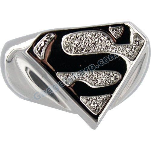 Superman Logo Silver Chunk Ring