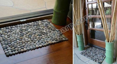 Natural Pebble Mat - Mixed Stone