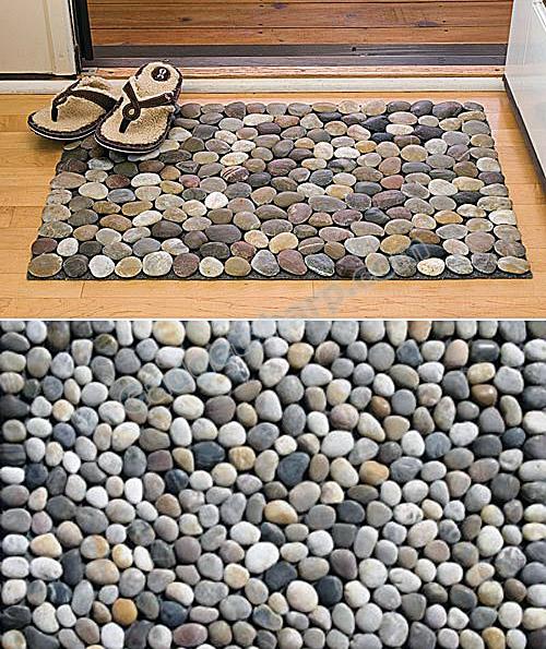 Natural Pebble Mat - Mixed Stone