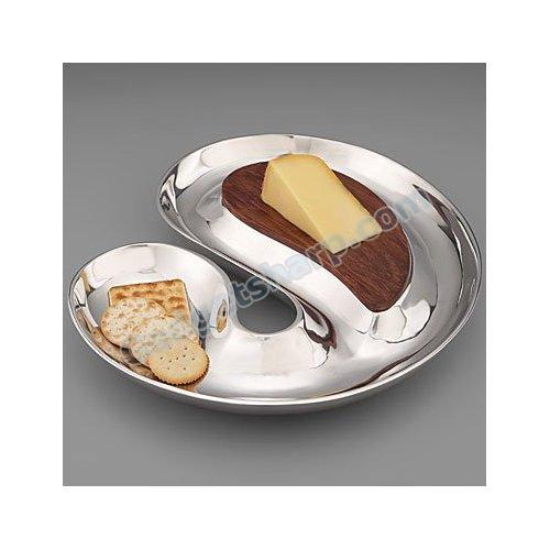 Nambe Morphik Cheese and Crackers Serving Tray