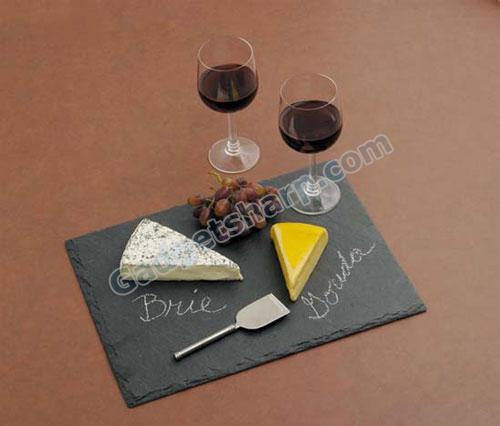 J.K. Adams VSR-1612 16-Inch by 12-Inch Slate Cheese Tray