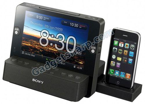 Sony Speaker Dock Clock Radio with 7-Inch LCD for iPod / iPhone