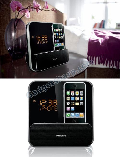 Philips DC315/37 Speaker System for iPod/iPhone with LED Clock Radio