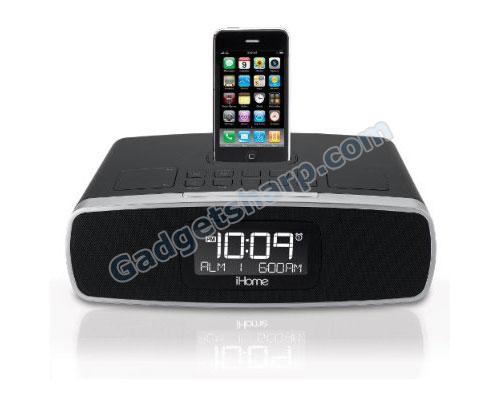 iHome iP90 Dual Alarm Clock Radio with AM/FM Presets and Dock for iPod and iPhone