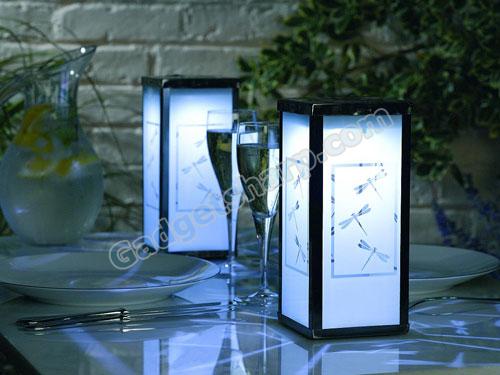 Frosted Dragonfly Solar Lantern