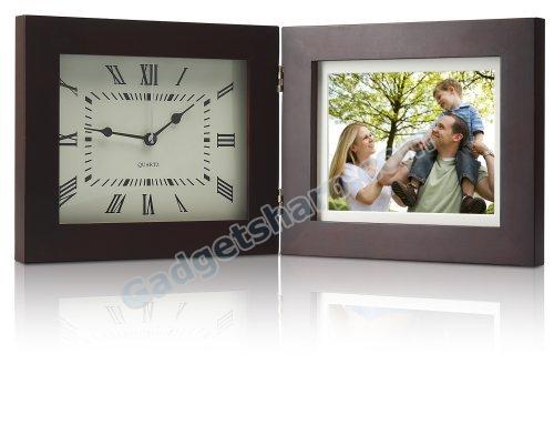 Coby Deluxe 8-Inch Digital Photo Frame and Clock with Multimedia Playback and 1 GB Built-in Memory