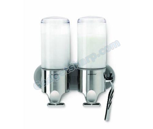 Wall-Mount Twin Shampoo and Soap Dispenser