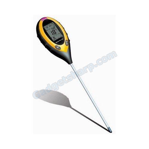 Digital 4 Way Soil and Light Tester for Plants and Lawn - pH, moisture, temperature and light level