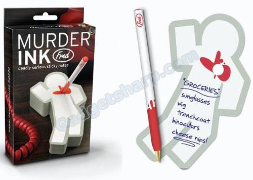 Murder Ink - deadly serious sticky notes