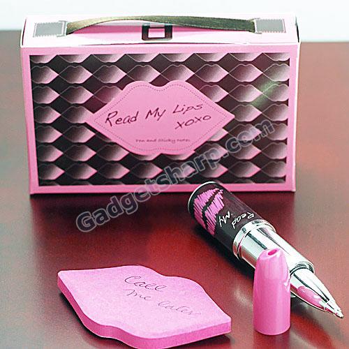 Lipstick Pen and Notepad Favors