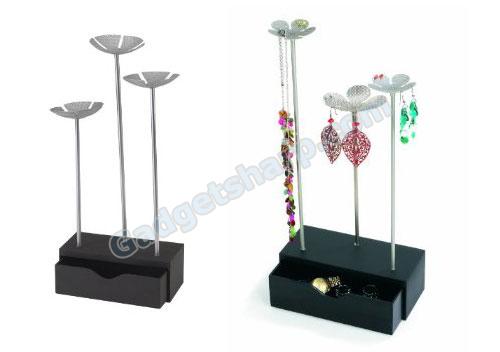 Umbra Daisybox Wood and Metal Jewelry Stand with Drawer