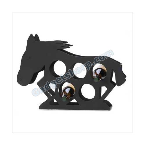 Modern Art Mustang Horse Spirit Metal Wine Bottle Rack