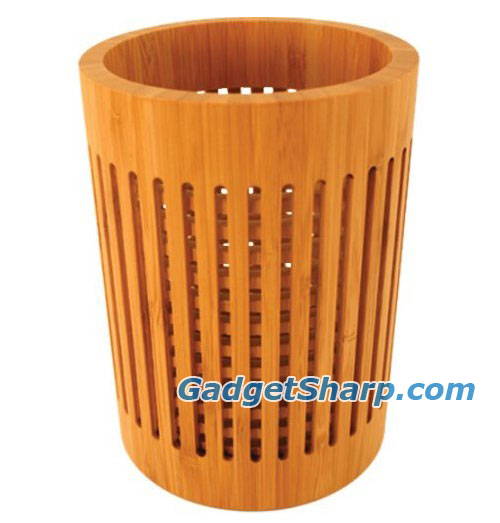 Bamboo Lattice Utensil Holder