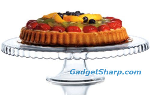 Clear Glass 12 Pedestal Cake Stand