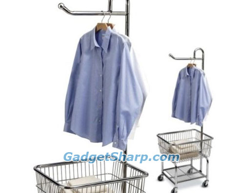 Chrome Laundry Cart and Hanger