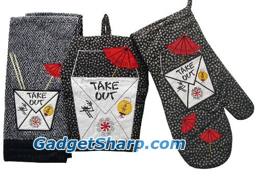 Chinese Take Out Kitchen Towel, Oven Mitt, Pot Holder