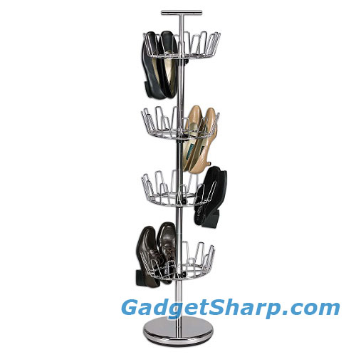 Household Essentials Revolving 4-Tier Shoe Tree