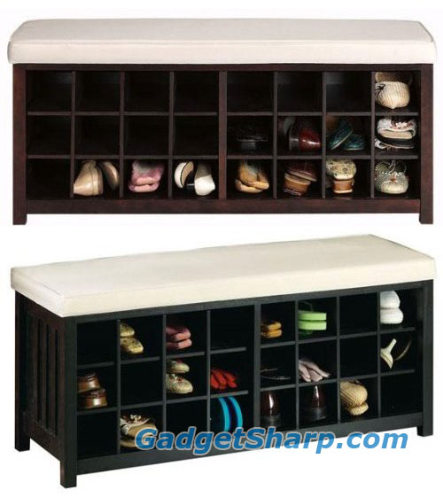 Mission - style 24 - pair Shoe Storage Bench