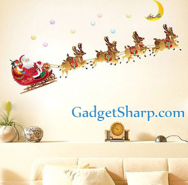 Christmas Holiday Time Reusable Wall Decoration Stickers