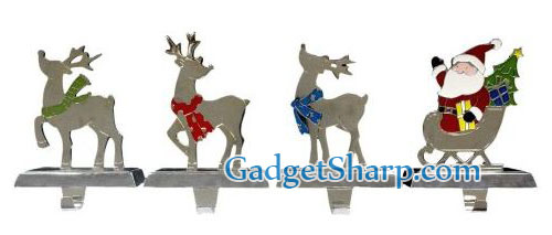Stocking Holders - Set of 4 - Santa and Reindeer