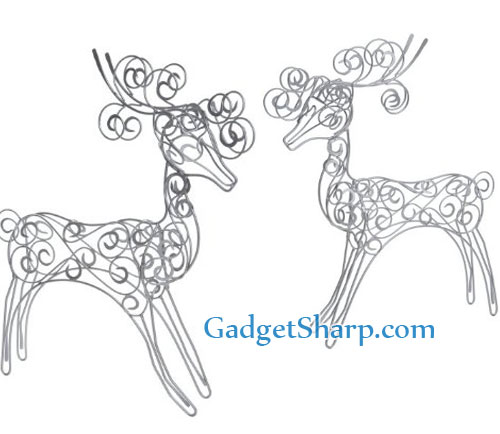 Zodax Silver Wire Decorative Metal Reindeer