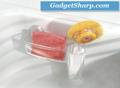 Power Lock Suction SinkWorks Sponge and Scrubber Combo