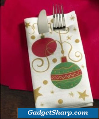 Christmas Napkins Linen Like Smart Set Festive Ornament 75 Per Pack