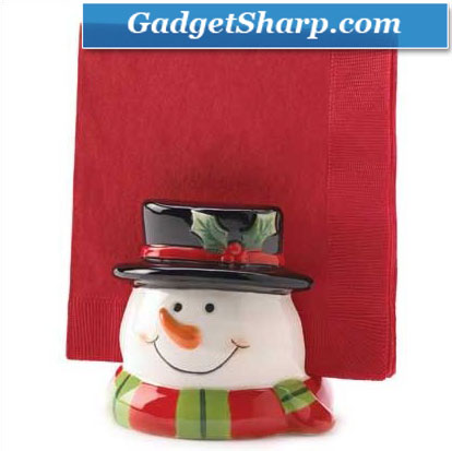 Holly Jolly Snowman Napkin Holder