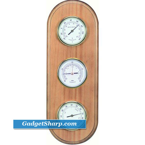 Chaney Instrument Oak Finished Weather Station