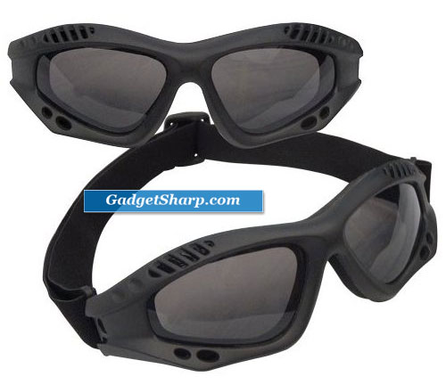 Black Tactical Goggles